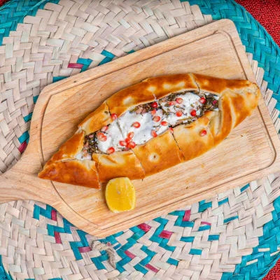 Spinach Manoosha With Labneh